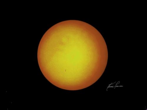 Sun June 24 2018 with group of 3 sunspots.